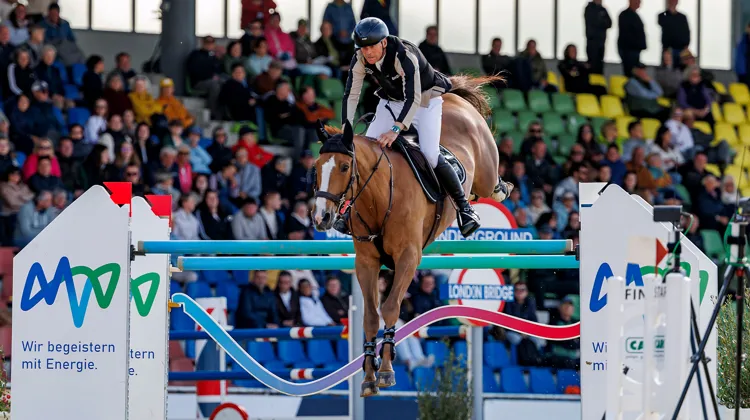 Ici à Wellington en 2024, Peder Fredricson et Vroom de la Pomme se sont imposés à Mannheim ce mardi