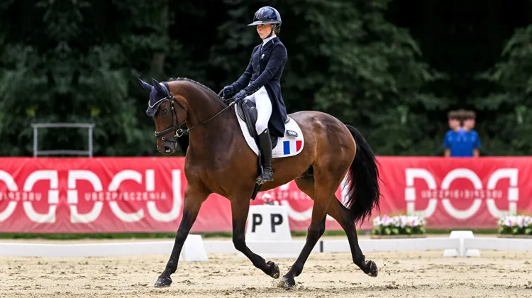Rachel Weiler et Riviero sont actuellement troisièmes du championnat d'Europe Jeunes Cavaliers.