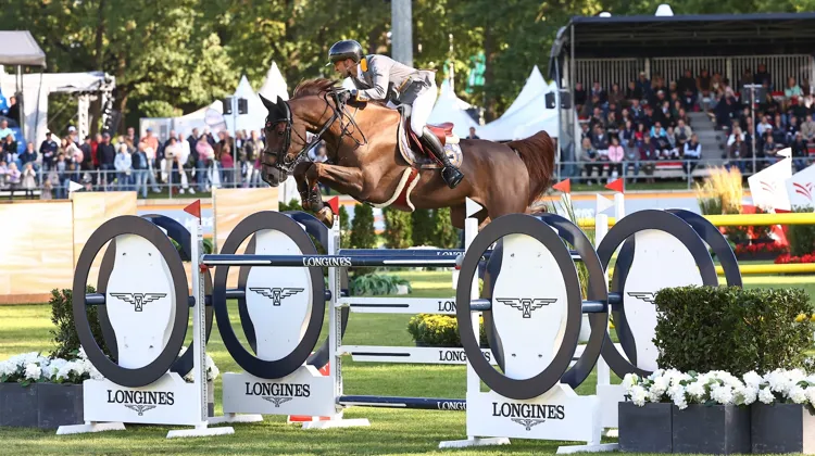 Simon Delestre a vécu une belle journée à Riesenbeck avec Golden Boy DK.