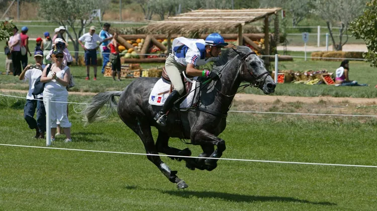 Galan de Sauvagère lors du cross des JO d’Athènes 2004