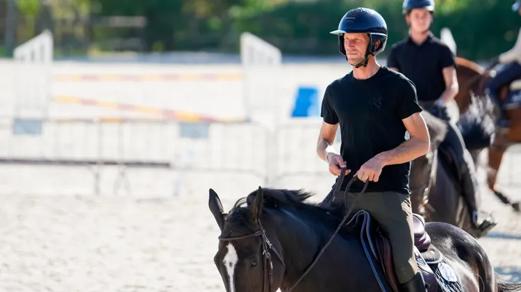 Visconti du Telman, ici au CSIO 5* de Barcelone, incarne la stabilité pour Kevin Staut, troisième de la finale de la Coupe du monde en avril à Bâle.