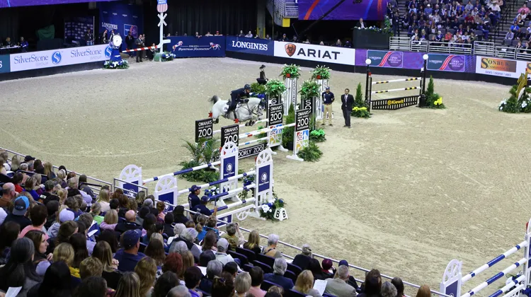 Plan large de la piste éphémère d’Omaha, hôte des finales Longines de jumping et FEI de dressage en 2017.