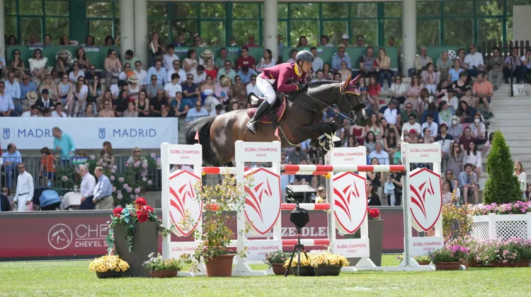 Pius Schwizer et Vancouver de Lanlore au CSI 5*-GCT de Madrid.