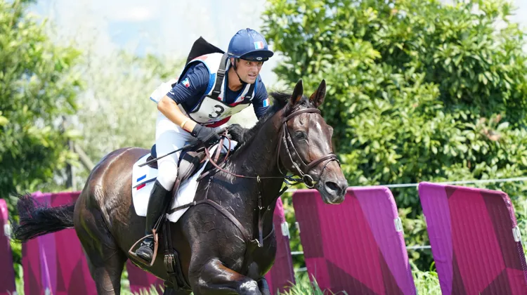 Nicolas Touzaint lors de son cross aux Jeux olympiques de Tokyo.