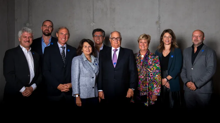 De gauche à droite : Simone Perillo, Quentin Simonet, George Dimaras, Eleonora Ottaviani, Soenke Lauterbach, Theo Ploegmakers, Elisabeth Max-Theurer, Nayla Stössel, Alan Andabaka.