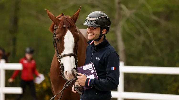 Jean-Alexandre Legras et Cashmia de la Bonn au CSIO Jeunes à Compiègne le 26 avril 2023