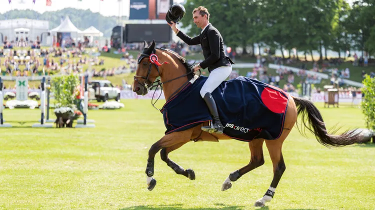 Nicolas Delmotte et Citadin du Châtellier sont sortis vainqueurs d’une belle épreuve à barrage à 1,50m.