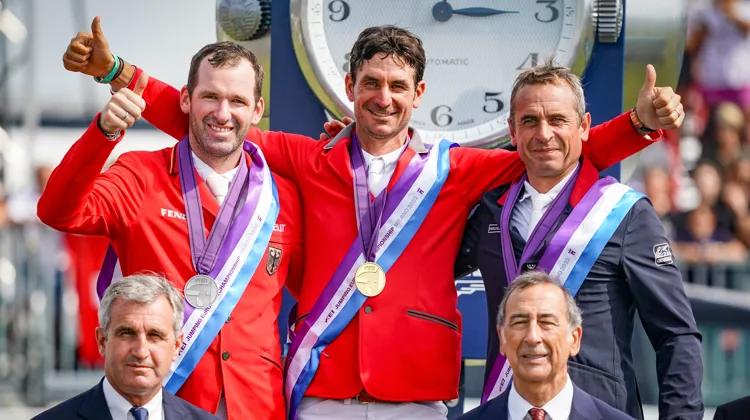 Steve Guerdat, Philipp Weishaupt et Julien Épaillard ont amplement mérité leur place sur le podium.