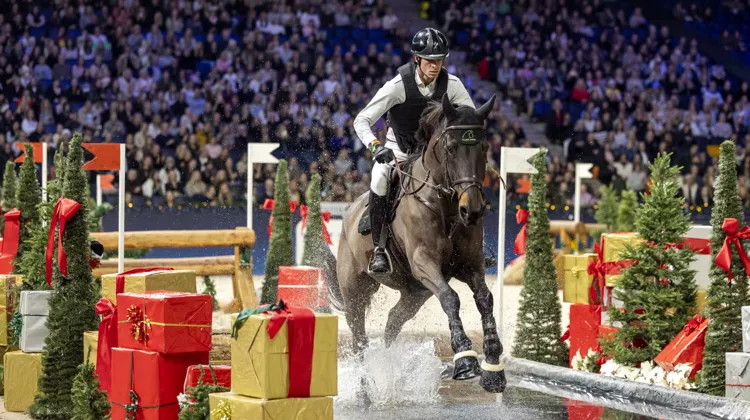 Maxime Livio et Boleybawn Prince ont parfaitement défendu leur victoire de 2022 dans le Top Ten Indoor Eventing. 