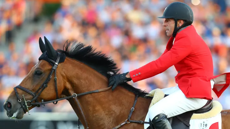 Ici sur Lord Pepsi en 2018 à Aix-la-Chapelle, Paul Estermann est en principe suspendu jusqu’au 19 juin 2027.