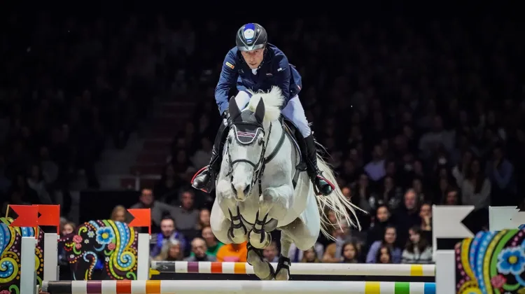 Hans-Dieter Dreher a débuté l’année du bon pied en s’imposant hier soir à Bâle avec le tout bon Cous Cous 3, ici au CHI Longines d’Equita Lyon.