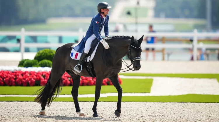 Corentin Pottier et Gotilas étaient les premiers équipiers français au départ des JO en dressage