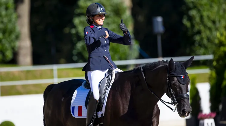 Avec Swing Royal*IFCE, ici aux championnats d’Europe de Riesenbeck, la Française Chiara Zenati a été désignée comme la favorite pour une médaille individuelle aux Jeux paralympiques.