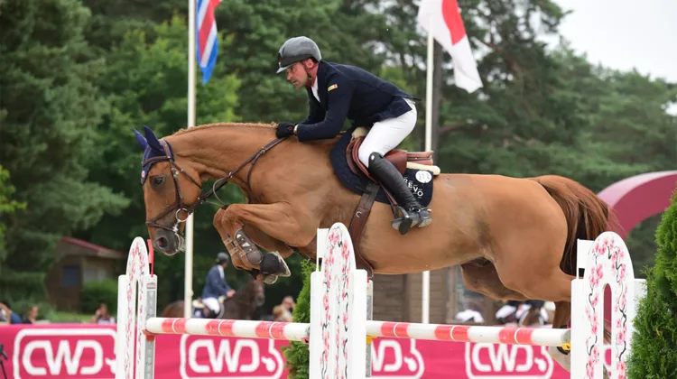 Le couple formé par Romain Duguet et Bel Canto de Boguin s'est imposé dans la première épreuve majeure de Fontainebleau Classic, cet après-midi