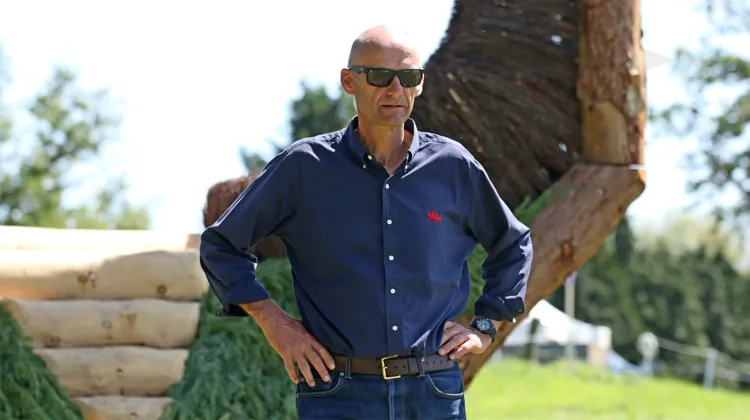 Pierre Le Goupil sur le cross des championnats d'Europe de concours complet au Pin-au-Haras