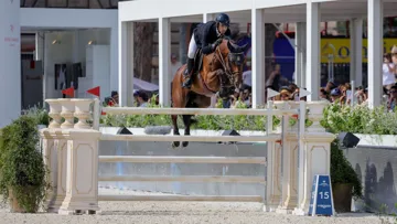 Eduardo Alvarez Aznar et Rokfeller de Pléville lors de l’étape romaine du Longines Global Champions Tour.