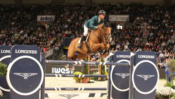 Steve Guerdat et Dynamix de Bélhème pendant le Stuttgart German Masters.