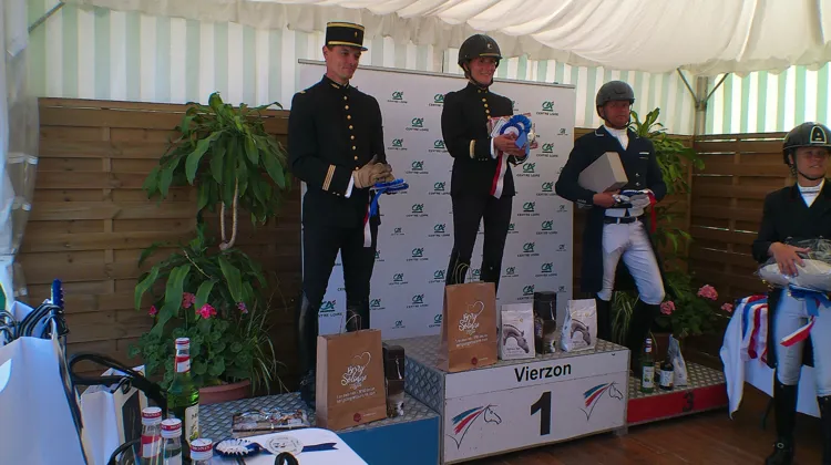 Le podium du Grand Prix Spécial de la Pro Elite de Vierzon.