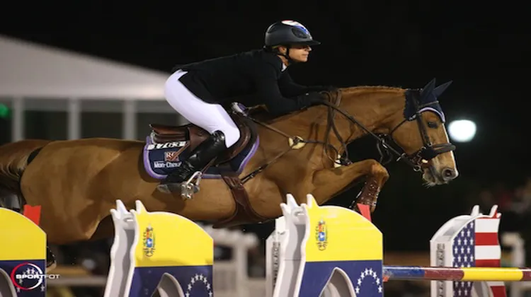 Marie Hécart et Myself de Brève ont signé l'un des deux doubles sans-fautes du Grand Prix Coupe du monde de Wellington. Photo Sportfot