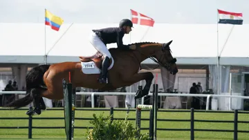 Mario Deslauriers et Bardolina 2 sont ici à Wellington, en avril.
