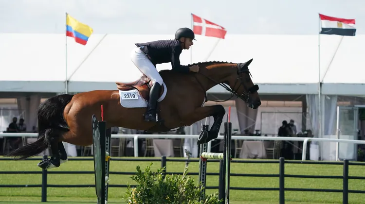 Mario Deslauriers et Bardolina 2 sont ici à Wellington, en avril.
