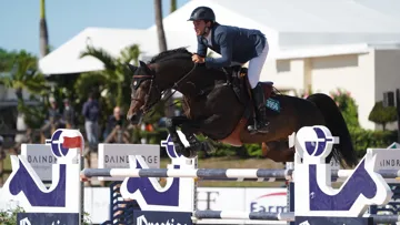 Daniel Bluman et Ubiluc à Wellington durant le Winter Equestrian Festival