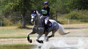 Anouk Canteloup et Daniel Del Impermeable aux championnats d'Europe Junior en 2018