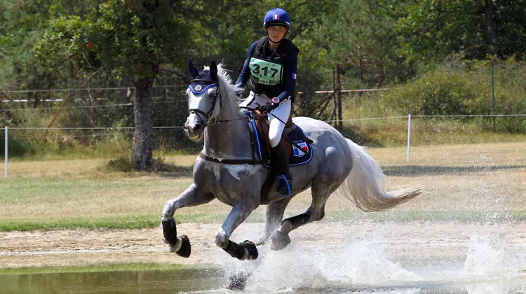 Anouk Canteloup et Daniel Del Impermeable aux championnats d'Europe Junior en 2018