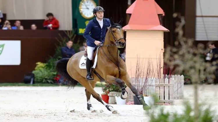 Hello Sanctos et Scott Brash lors de leur exploit Genevois en décembre. Photo Scoopdyga