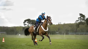 Virginie Atger, en photo au CEI 3* de Rambouillet, défendra à Most le titre de championne d'Europe qu'elle avait obtenu par équipes à Florac, en 2011 © Brigitte Huard