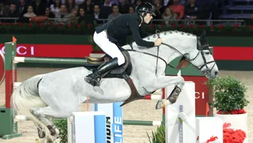 Toscan de Sainte Hermelle et Constant van Paesschen au Gucci Paris Masters, en décembre 2013. Crédit photo Scoopdyga