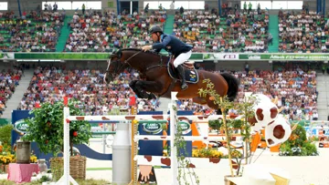Rölf-Goran Bengtsson et Casall Ask lors des Jeux équestres mondiaux à Caen en septembre. Photo Scoopdyga