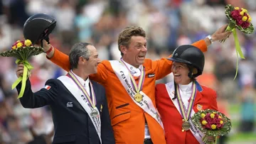 Jeroen Dubbeldam a aligné quatre sans-faute pour l'emporter lors de la finale à quatre des JEM. Photo Scoopdyga