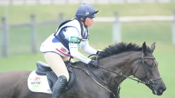 Kitty King et Zidante, ici lors du cross du CICO 3* de Fontainebleau, ont pris la tête du CCI 3* de Saumur, cet après-midi. Photo Scoopdyga