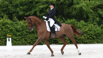 Alix van den Berghe défend les couleurs de la France dans l'équipe Jeunes cavaliers, avec Romeo © PSV Morel