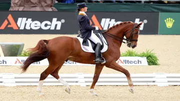 Adelinde Cornelissen est une nouvelle fois présente dans l?équipe néerlandaise. Avec Parzival, elle tentera de mener une nouvelle fois son pays à la victoire. Photo Scoopdyga