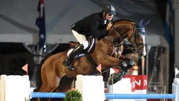 Ulrich Kirchhoff au Global Champion Tour de Monaco en 2008 avec Carino. Photo Scoopdyga