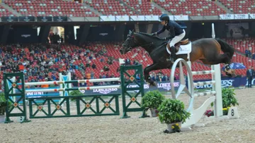 Laura Kraut a triomphé ce matin du Grand Prix à 1,45m avec U-Prova. Photo Longines Beijing Masters.