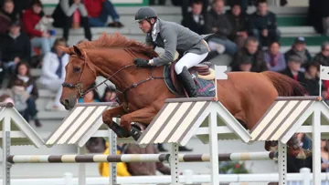 L'an passé, le Grand Prix avait souri au Belge José Thiry, en selle sur Cyber de l'Obstination. Photo DR