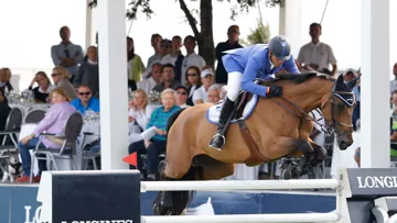 Fautifs au barrage à Madrid, Wiesbaden et Chantilly, Doda et Bogeno n'ont cette fois pas touché une barre. Photo Stefano Grasso/LGCT