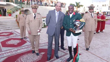 Abdelkebir Ouaddar a été félicité notamment par le Garde Royale, hôte de ce CSI 3*. Photo MRT