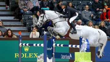 Jolie suprise ce soir à Genève avec la victoire de Kent Farrington et Willow dans le Petit Grand Prix à 1,55m. Photo Scoopdyga