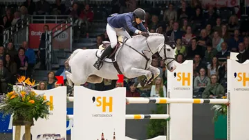 Janika Sprunger s'est imposé à s'Hertogenbosch lors de la troisième épreuve du vendredi avec JL's Komparse. Photo Leanjo de Koster