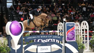 En janvier dernier Joe Clee et Diablesse de Muze ont terminé deuxièmes du Grand Prix de la Coupe du monde à Zurich. Photo FEI