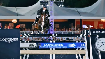 Marcus Ehning et Plot Blue tenteront de réitérer leur performance dans le Grand Prix samedi soir. Photo RB Presse