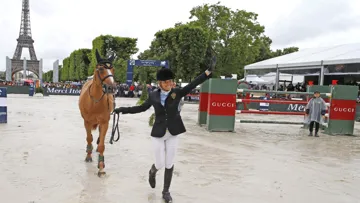 Le dernier tour d'honneur d'Itot et d'Edwina Tops-Alexander. Photo Stefano Grasso/LGCT