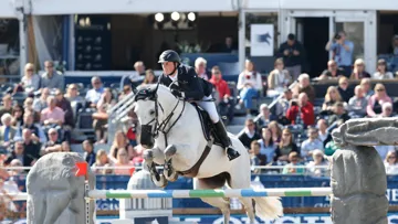 Ben Maher et Cella fouleront à nouveau la piste londonienne pour tenter de remporter une deuxième fois la coupe. Photo Stefano grasso/LGCT