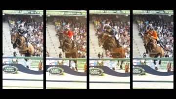 Patrice Deleaveau, Beezie Madden, Rolf-Göran Bengtsson et Jeroen Dubbeldam, le quarté gagnant de ces Jeux mondiaux. Photo PSV Morel