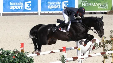 Simon Delestre et Qlassic Bois Margot, ici à Caen, ont concédé douze points ce soir. Photo Scoopdyga