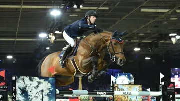 Maikel van der Vleuten et VDL Groep Verdi TN ont fait respecter leur statut de champions du monde par équipes, ce soir à Villepinte. Photo Thomas Condom